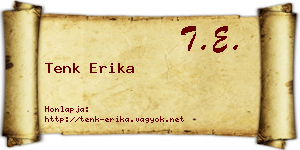 Tenk Erika névjegykártya